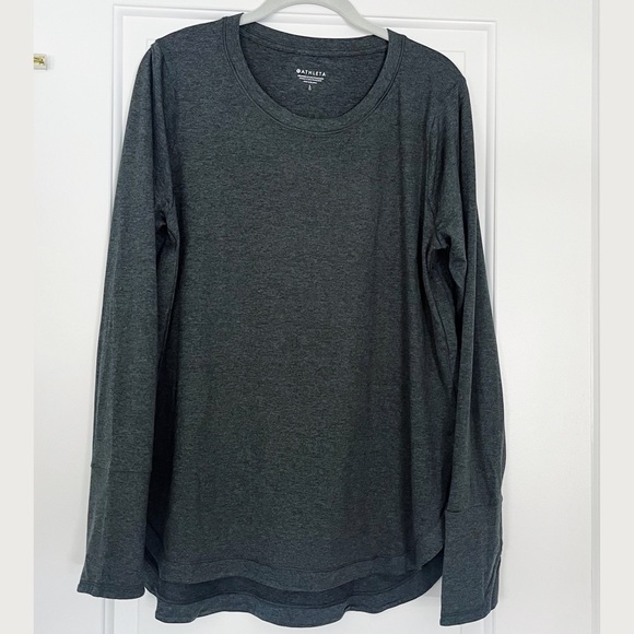 Athleta Tops - NWOT Athleta Dark Heather Grey Long Sleeve Athletic Top